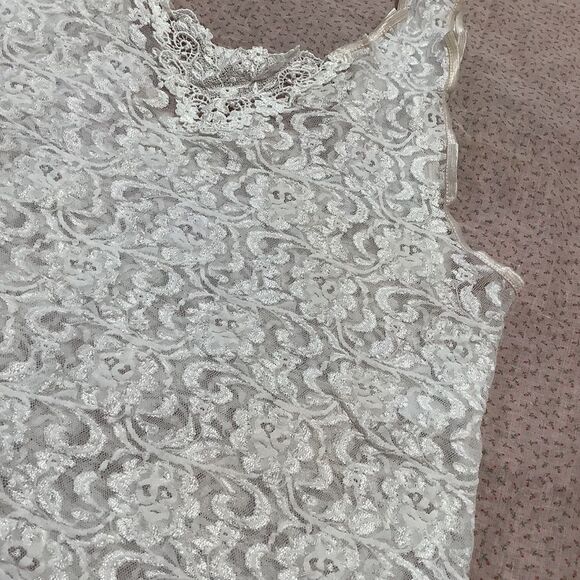 Cinema Etoile Coquette Princesscore Sheer Lace White Stretchy Camisole Size 2X - Picture 9 of 12